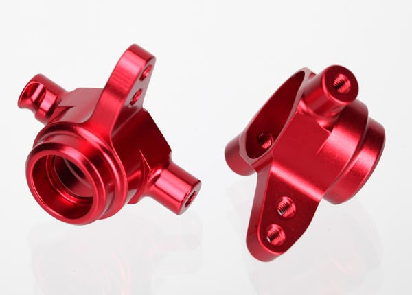 Traxxas Aluminum Steering Block Set (Red) (2)