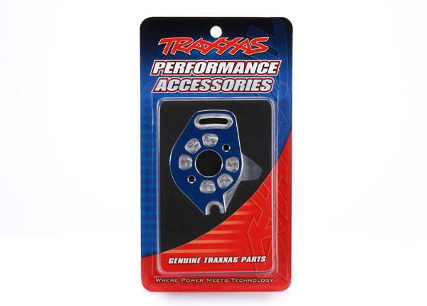 Plaque moteur en aluminium Traxxas (bleu)