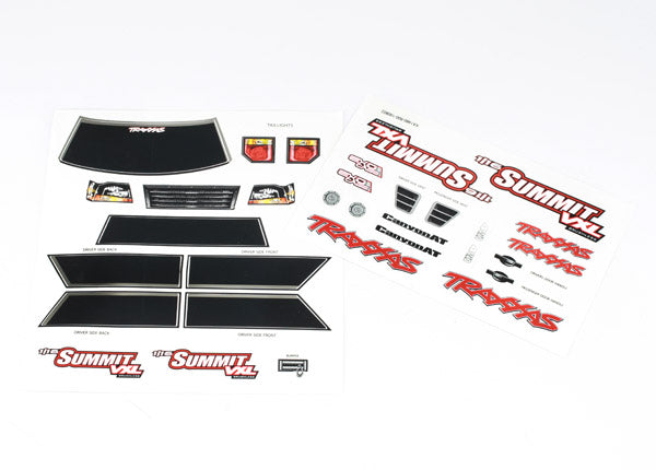 Feuilles de décalcomanies Traxxas, 1/16ème Summit VXL