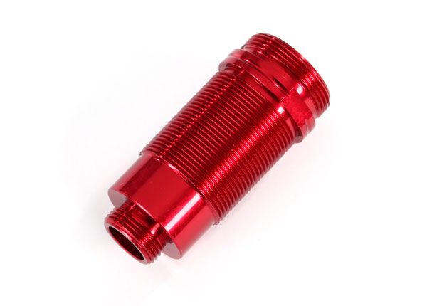 Corps Traxxas, amortisseur long GTR, aluminium (anodisé rouge) (corps recouverts de PTFE) (1)