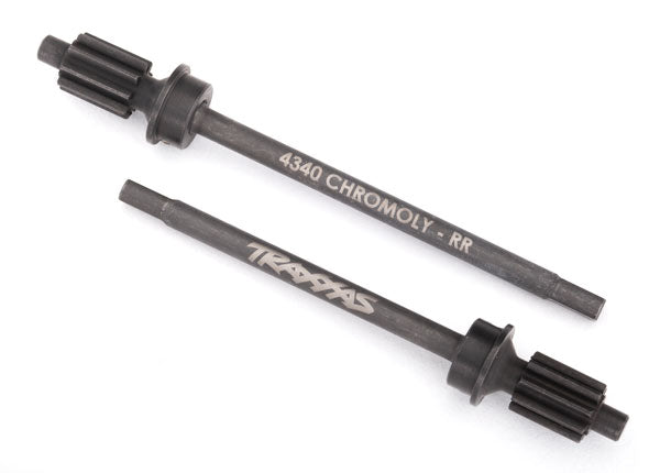 Traxxas Axle shaft, rear, heavy duty (left & right)/ portal drive input gear, rear (machined)