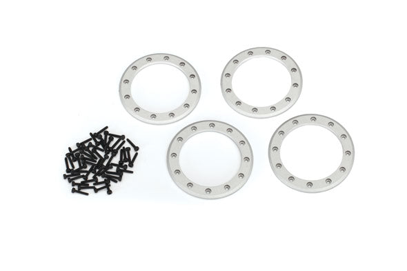 Anneaux Traxxas Beadlock, satiné (2,2") (aluminium)(4)/ 2x10 CS (48)