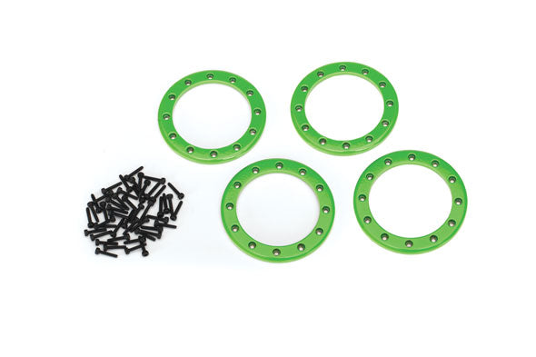 Anneaux Traxxas Beadlock, vert (2,2") (aluminium) (4)/ 2x10 CS (48)