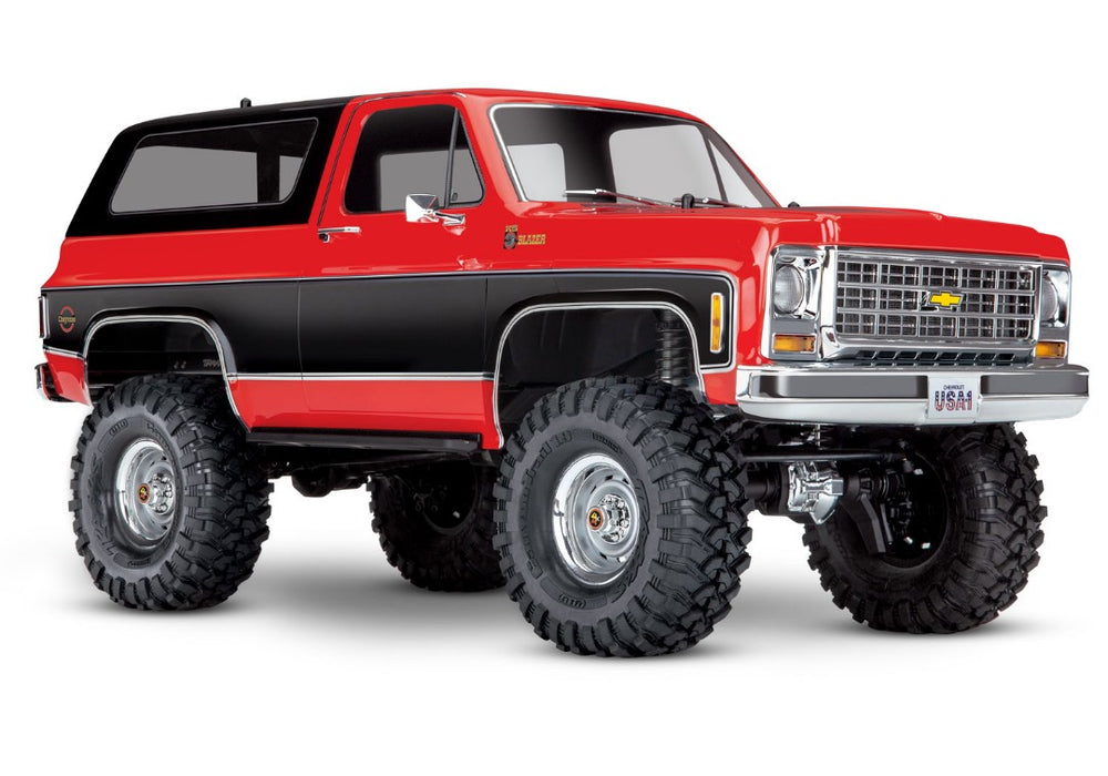 Traxxas TRX-4 1979 Chevy Blazer 1/10 Crawler, XL-5 HV, Titan 12T Red