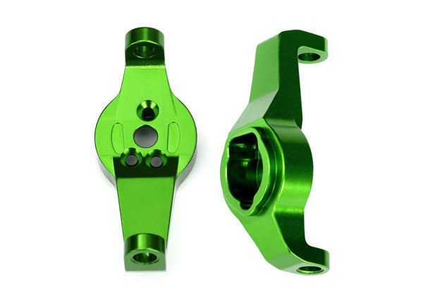 Traxxas Caster blocks, 6061-T6 aluminum (green-anodized), left and right