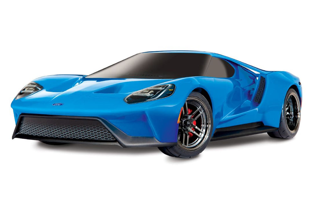 Traxxas Ford GT : Supercar à traction intégrale à l'échelle 1/10 avec système radio 2,4 GHz compatible TQi Traxxas Link et gestion de la stabilité Traxxas (TSM) - BlueX