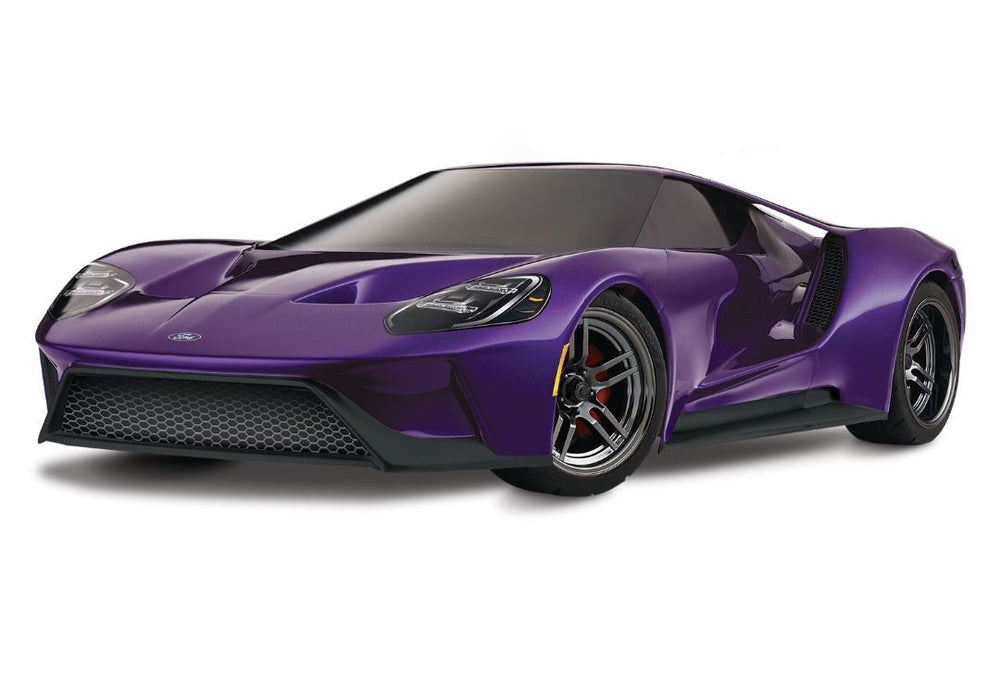 Traxxas Ford GT : supercar à traction intégrale à l'échelle 1/10 avec système radio 2,4 GHz compatible TQi Traxxas Link et gestion de la stabilité Traxxas (TSM) - Violet