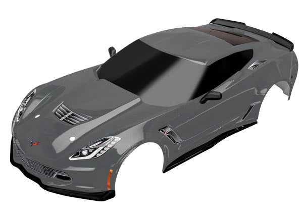 Carrosserie Traxxas Chevrolet Corvette ZO6, graphite (peinte, décalcomanies appliquées)