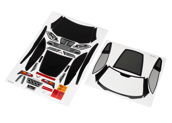 Feuilles de décalcomanies Traxxas, Chevrolet Corvette Z06