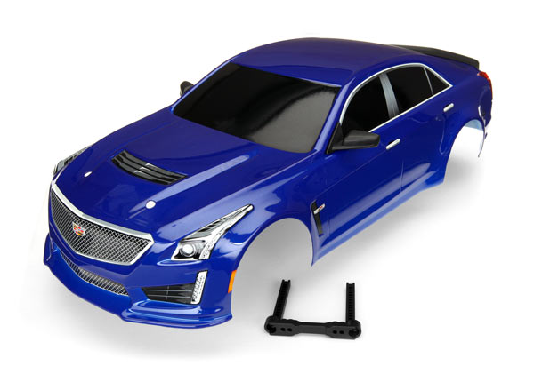 Traxxas Body, Cadillac CTS-V, blue (painted, decals applied)