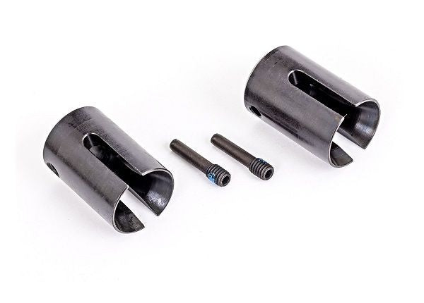 Traxxas Drive Cup, Steel, Extreme Heavy Duty (2)/ 4X17mm Screw Pins, Heavy Duty (2) (Machined, Heat Treated)