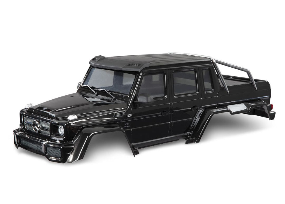 Carrosserie Traxxas, Mercedes-Benz G 63, complète (noir brillant métallisé) (comprend calandre, rétroviseurs latéraux, poignées de porte et essuie-glaces)