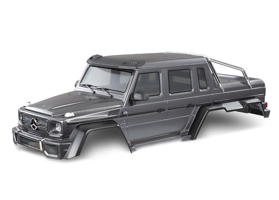 Carrosserie Traxxas, Mercedes-Benz G 63, complète (matte graphite métallisé) (comprend calandre, rétroviseurs latéraux, poignées de porte et essuie-glaces)