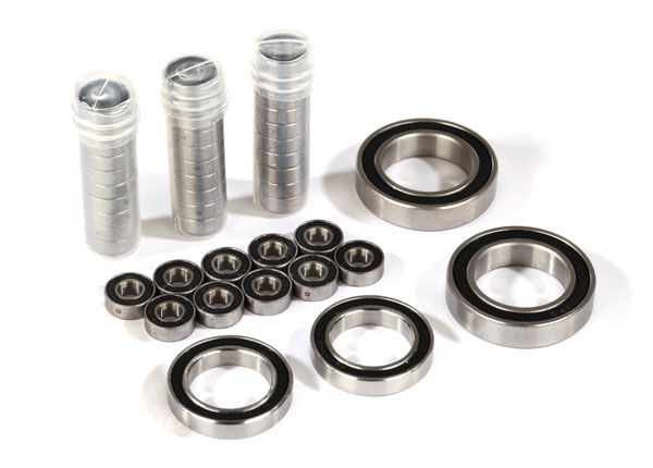 Traxxas Ball bearing set, TRX-4 Traxx, black rubber sealed, stainless (contains 5x11x4 (40), 20x32x7 (2), & 17x26x5 (2) bearings/ 5x11x.5mm PTFE-coated washers (40)) (for 1 pair of front or rear tracks)