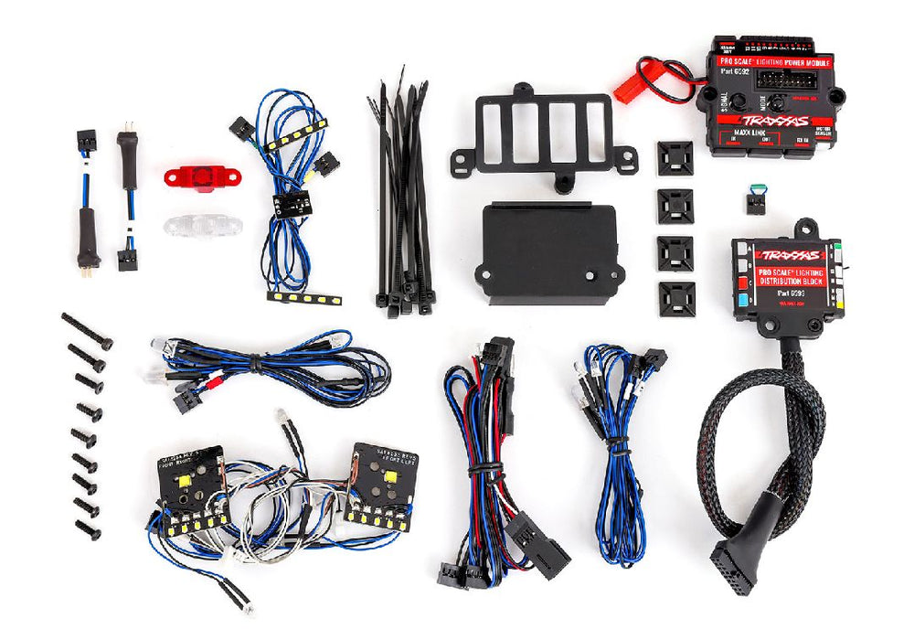 Traxxas Pro Scale Ensemble d'éclairage LED TRX-4 Mercedes G500 et G63, complet avec module d'alimentation (contient des phares, des feux arrière, des feux de toit et un bloc de distribution) (convient aux carrosseries #8811 ou 8825)