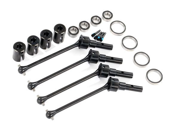 Arbres de transmission Traxxas, acier à vitesse constante (assemblés), avant ou arrière (4) (8654, 8654R ou 8654G requis pour un ensemble complet)