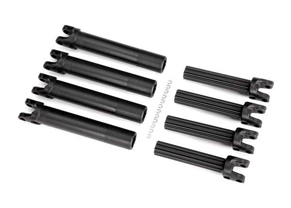 Traxxas Half shaft set, left or right (plastic parts only) (internal splined half shaft/ external splined half shaft) (4 assemblies) (for use with #8995 WideMaxx suspension kit)