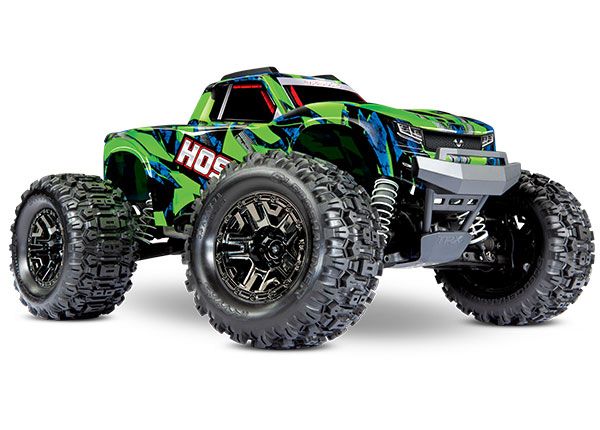 Traxxas Hoss 4X4 VXL - Monster Truck électrique sans balais vert et bleu à l'échelle 1/10 4WD