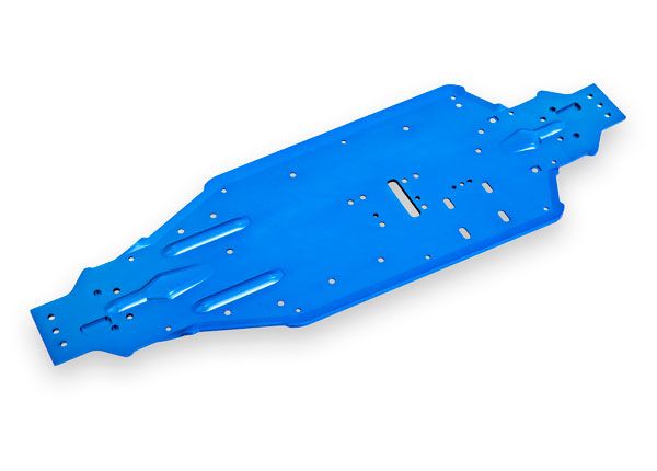 Châssis Traxxas, luge, aluminium (anodisé bleu)