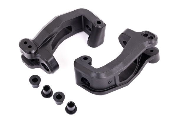 Traxxas Caster blocks (c-hub), left & right/ kingpin bushings (4)