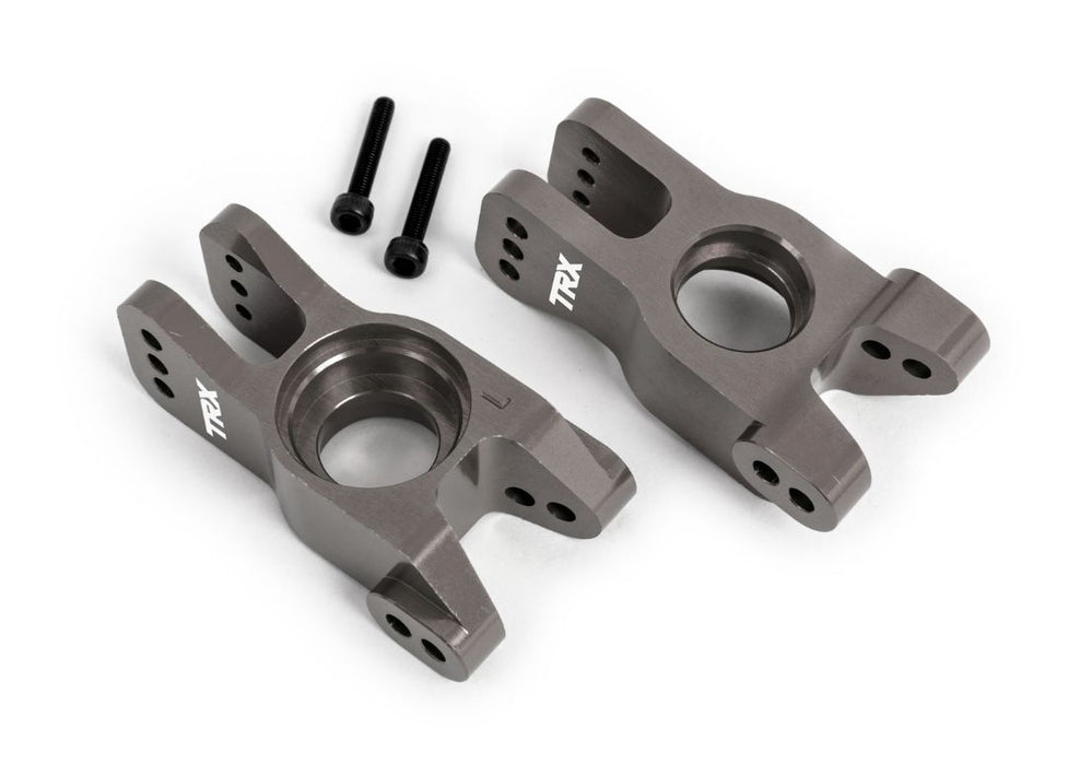 Traxxas Carriers, Stub Axle, 6061-T6 Aluminum (Dark Titanium-Anodized) (Left And Right)