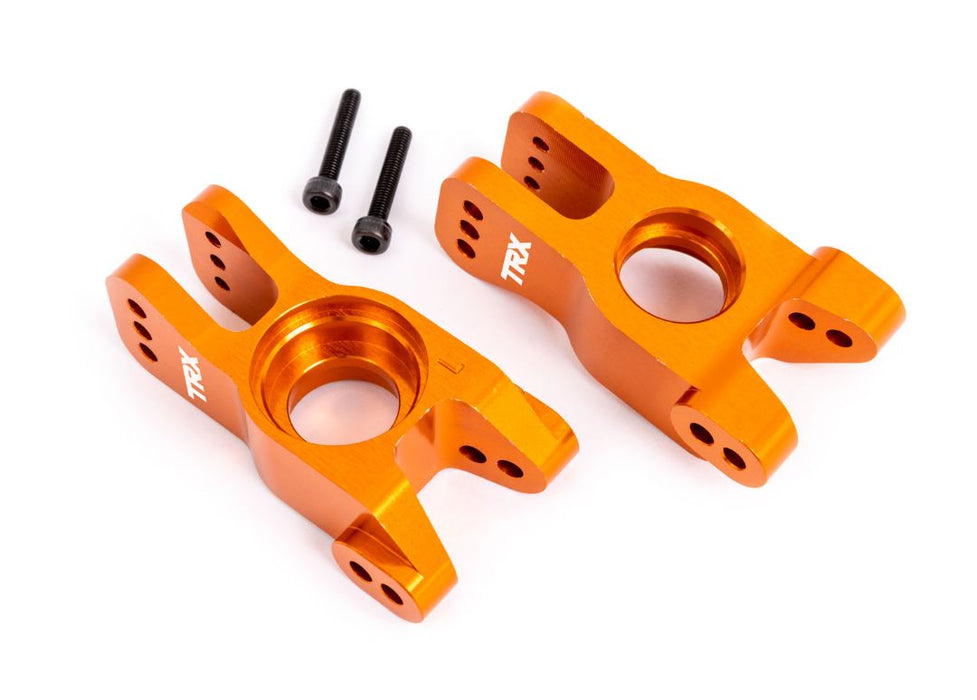 Supports Traxxas, essieu tronqué, aluminium 6061-T6 (anodisé orange) (gauche et droite)