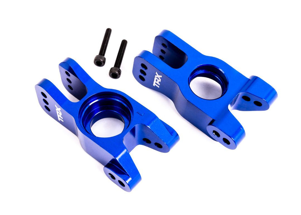 Supports Traxxas, essieu tronqué, aluminium 6061-T6 (anodisé bleu) (gauche et droite)