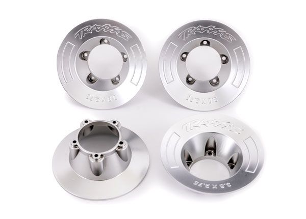 Traxxas Wheel Covers, Satin Chrome (4) (Fits TRA9572 Wheels)