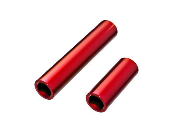 Arbres de transmission Traxxas, centre, femelle, aluminium 6061-T6 (anodisé rouge) (avant et arrière) (à utiliser avec les arbres de transmission centraux en métal TRA9751A ou 9751X)