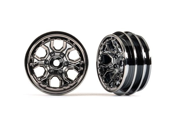 Roues Traxxas, 1,0" (chrome noir) (2)