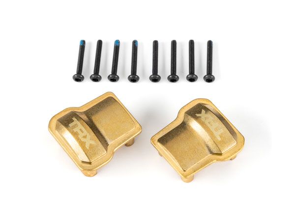 Traxxas Axle Cover, Brass (8 Grams) (2)/ 1.6x12mm BCS (With Threadlock) (8)