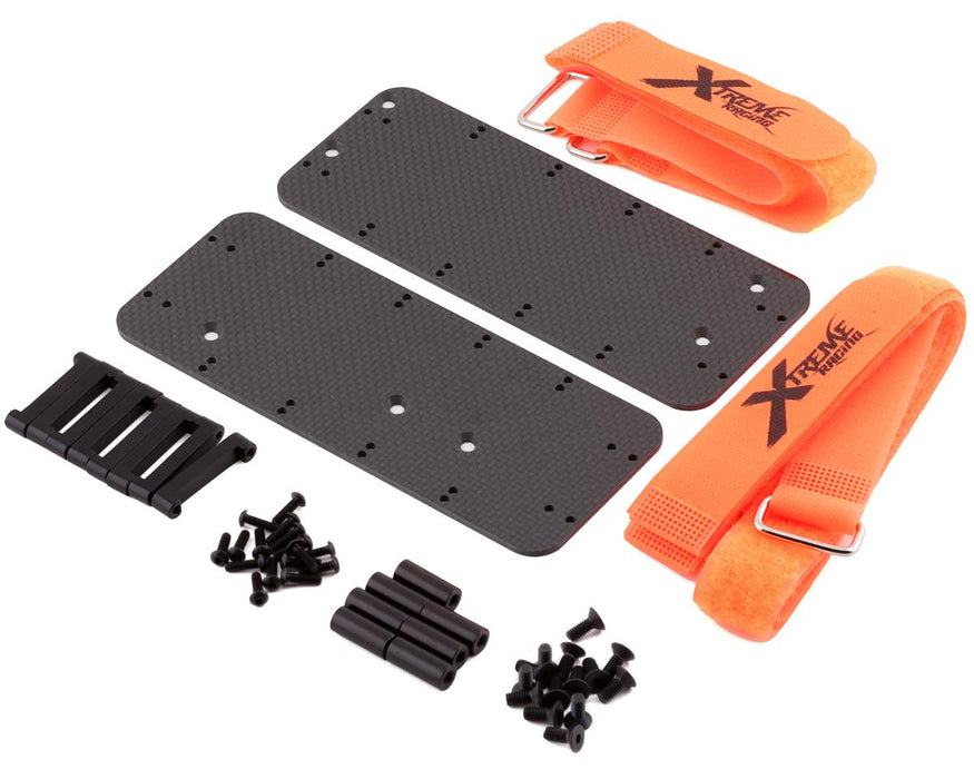 Kit de plateau de batterie en fibre de carbone Xtreme Racing Team Losi 5IVE-T