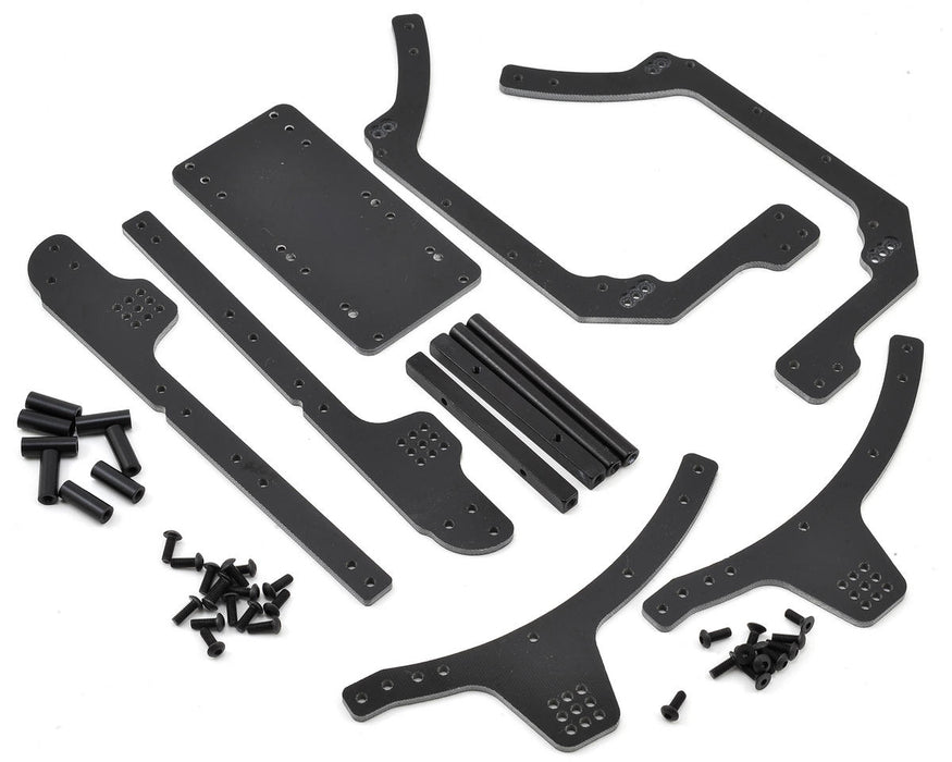 Xtreme Racing Axial RR10 Bomber 3 mm G10 Kit de rails de cadre (noir)