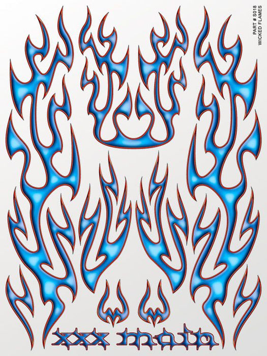 XXX Main Racing Wicked Flames Sticker Sheet