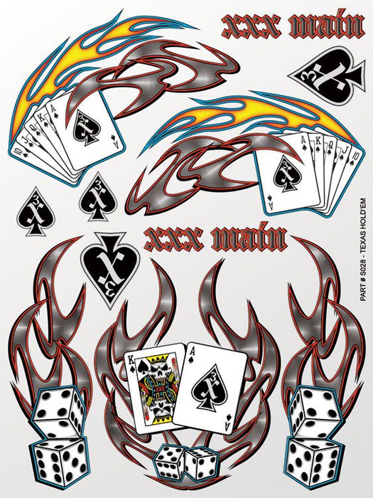 Feuille d'autocollants XXX Main Racing Texas Hold'em