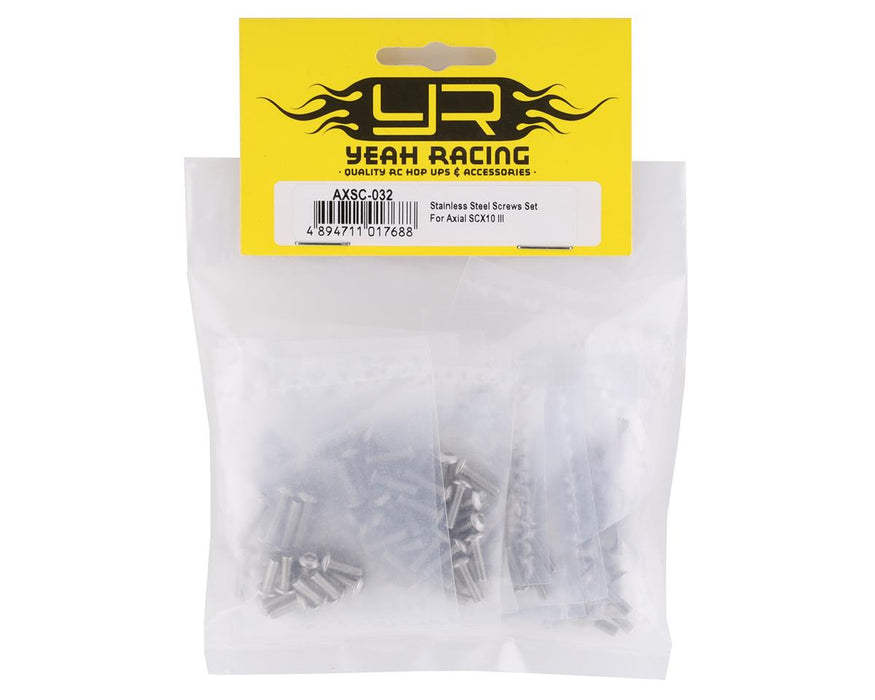 Yeah Racing Axial SCX10 III Stainless Steel Screws Set (214)