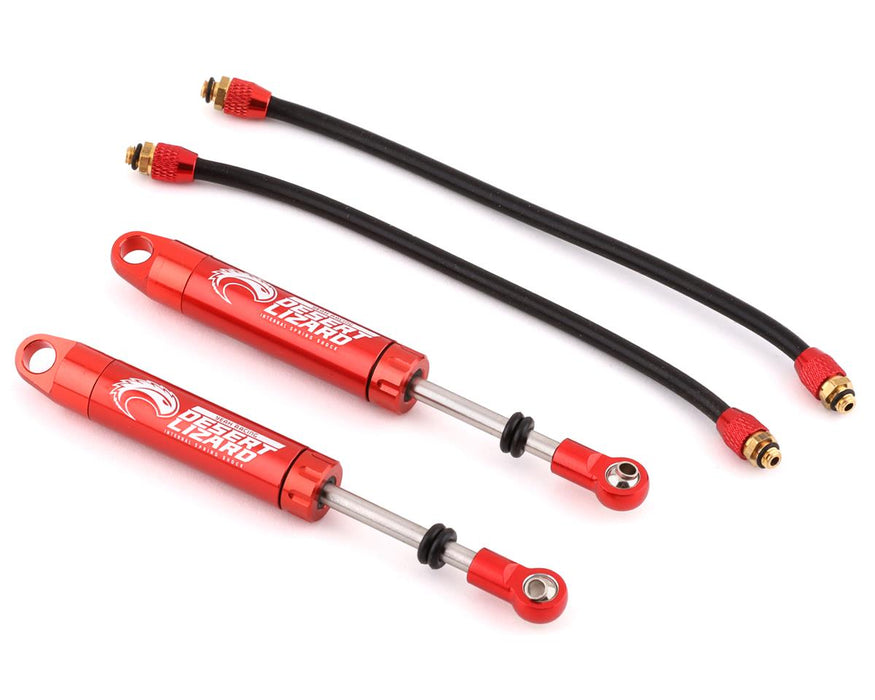 Yeah Racing Desert Lizard Piggyback Shocks w/Reservoir (Red) (2) (110mm)