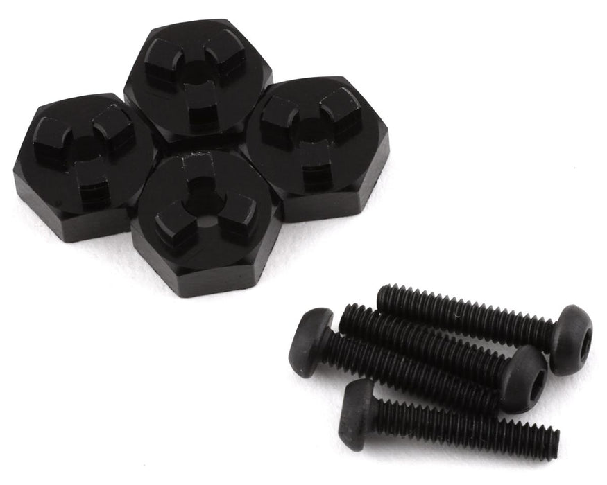 Yeah Racing Kyosho MX-01 7mm Aluminum Wheel Hexes w/Pins (Black) (4)