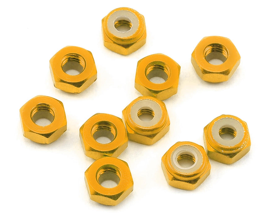 Yeah Racing 4mm Aluminum Lock Nut (10) (Gold)