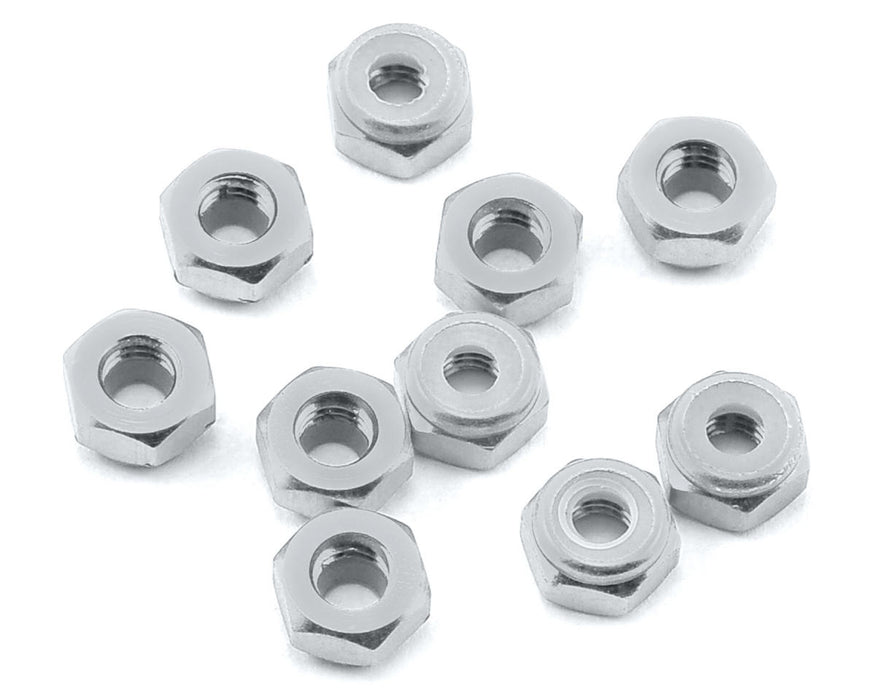 Yeah Racing Écrou de blocage en aluminium de 4 mm (10) (Argent)