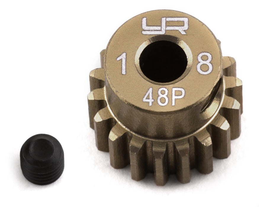 Yeah Racing 48P Hard Coated Aluminum Pinion Gear (18T)