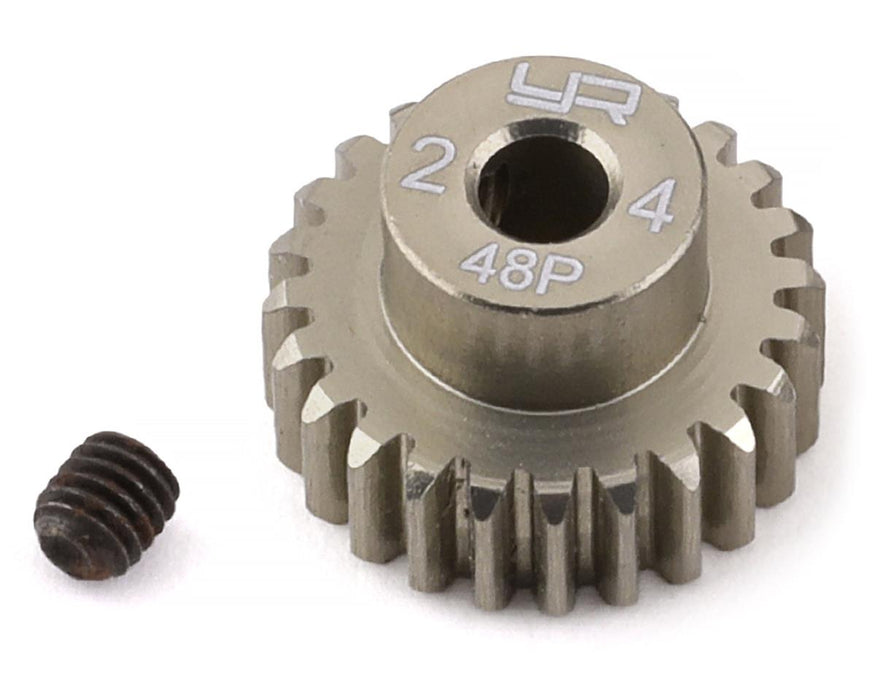 Yeah Racing 48P Hard Coated Aluminum Pinion Gear (24T)