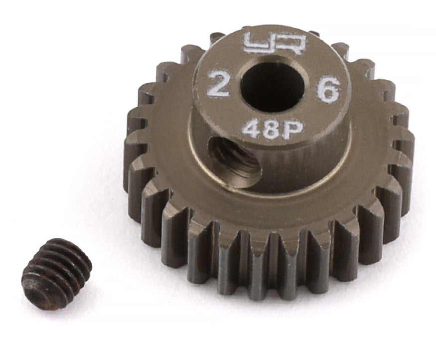 Yeah Racing 48P Hard Coated Aluminum Pinion Gear (26T)