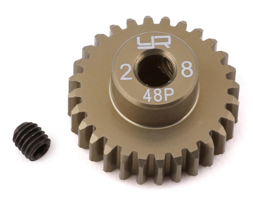 Yeah Racing 48P Hard Coated Aluminum Pinion Gear (28T)