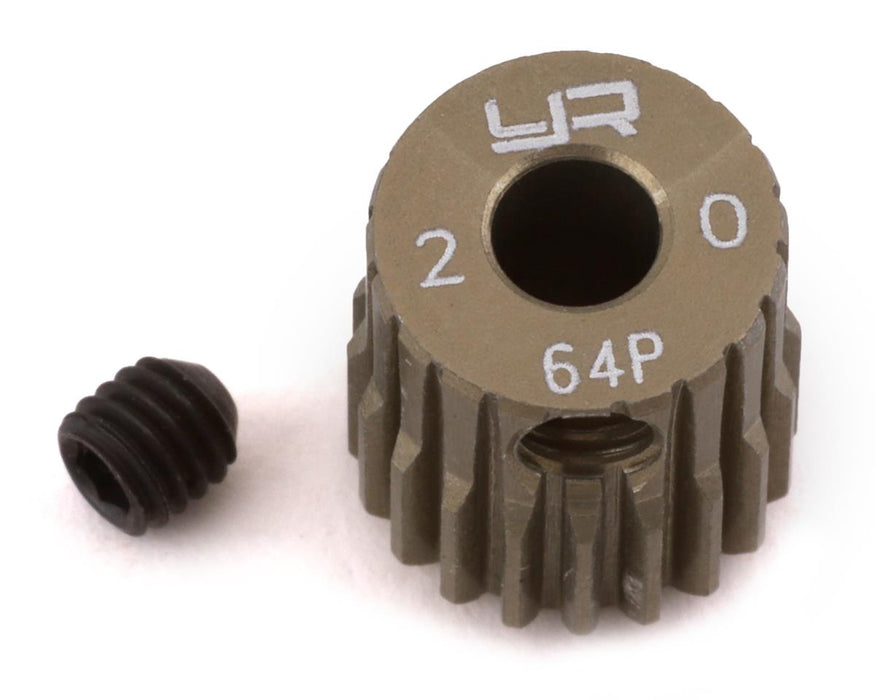 Yeah Racing 64P Hard Coated Aluminum Pinion Gear (20T)