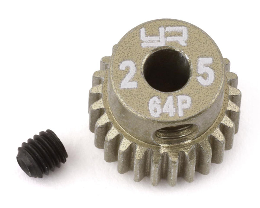 Yeah Racing 64P Hard Coated Aluminum Pinion Gear (25T)