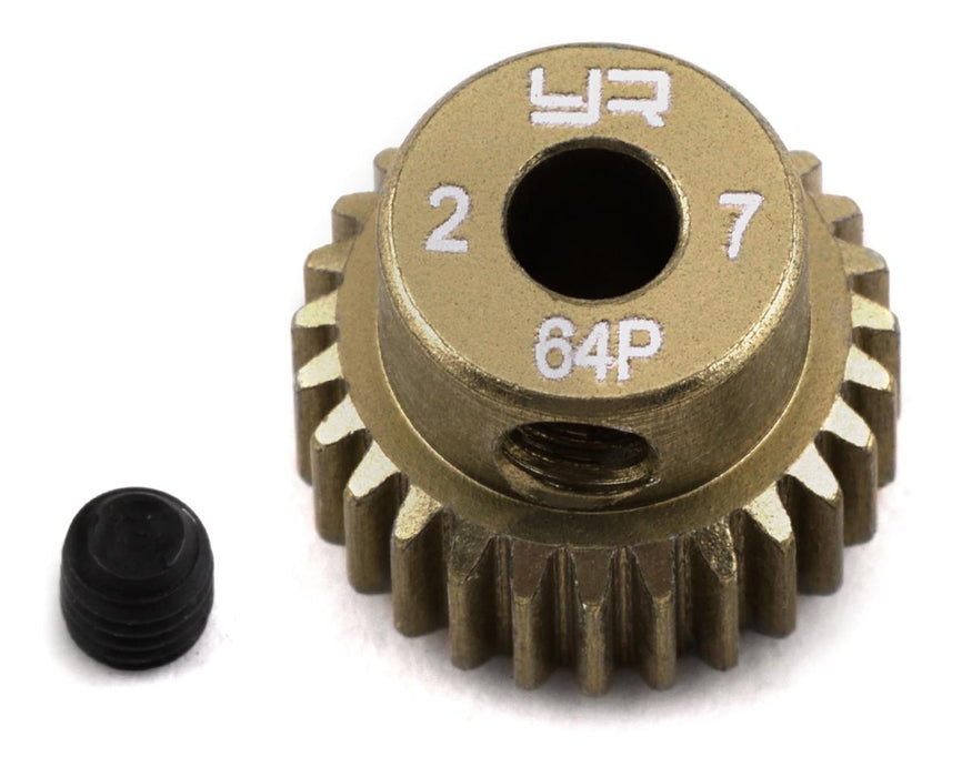 Yeah Racing 64P Hard Coated Aluminum Pinion Gear (27T)