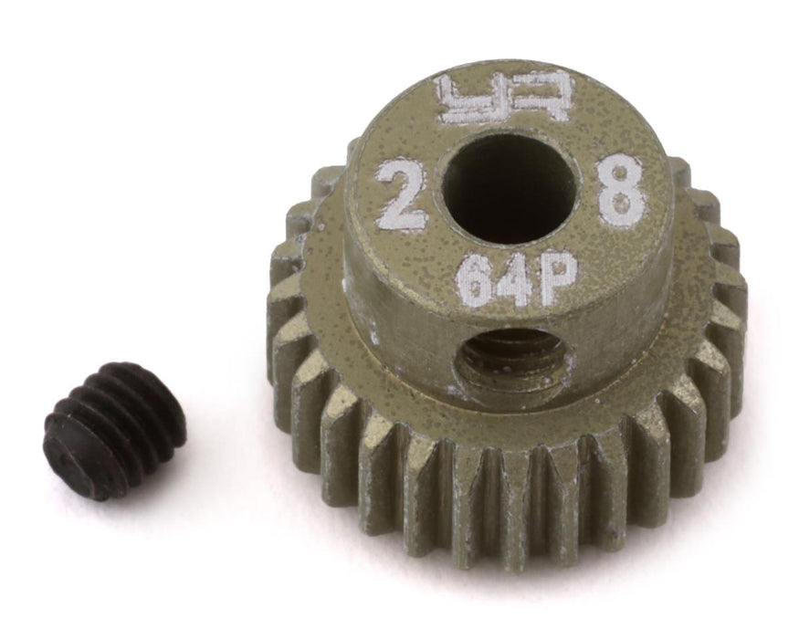 Yeah Racing 64P Hard Coated Aluminum Pinion Gear (28T)