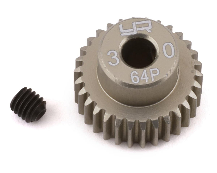 Yeah Racing 64P Hard Coated Aluminum Pinion Gear (30T)