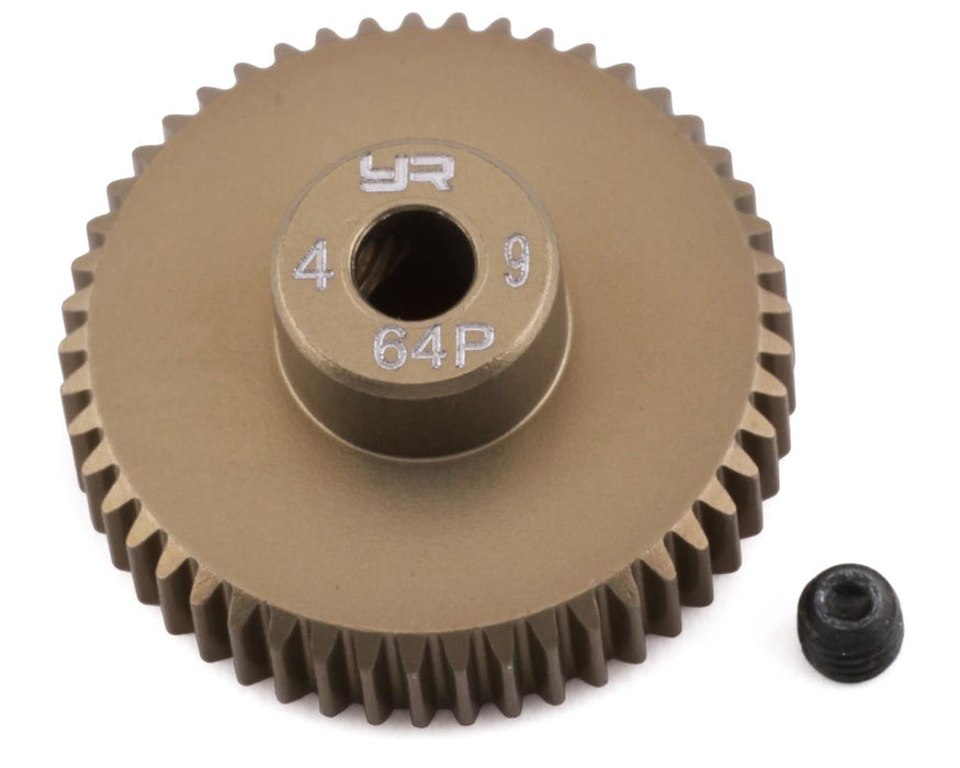 Yeah Racing 64P Hard Coated Aluminum Pinion Gear (49T)